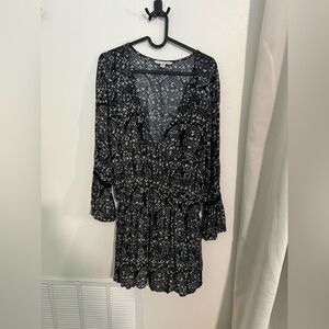 American Eagle Outfitters Black and White Floral Dress
